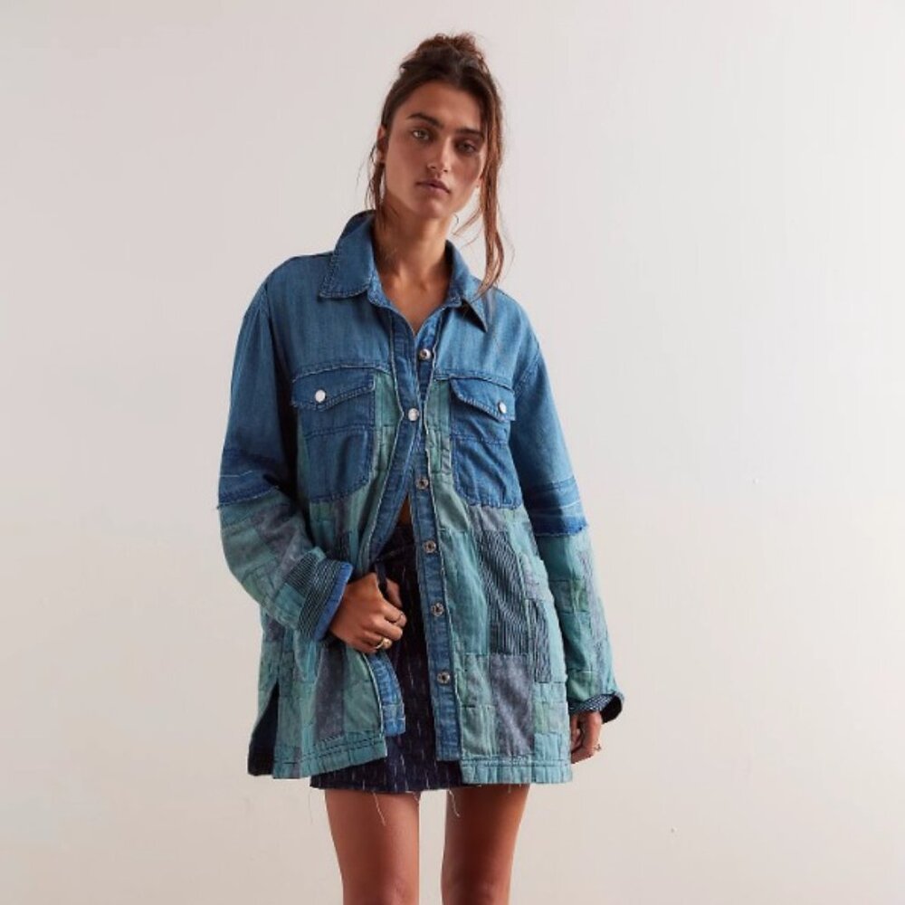 NWT We The Free Heritage Quilted Shirt Jacket